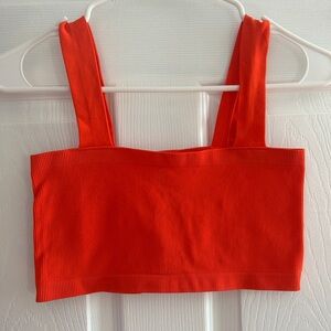 Forever 21 Bold Orange Crop Top